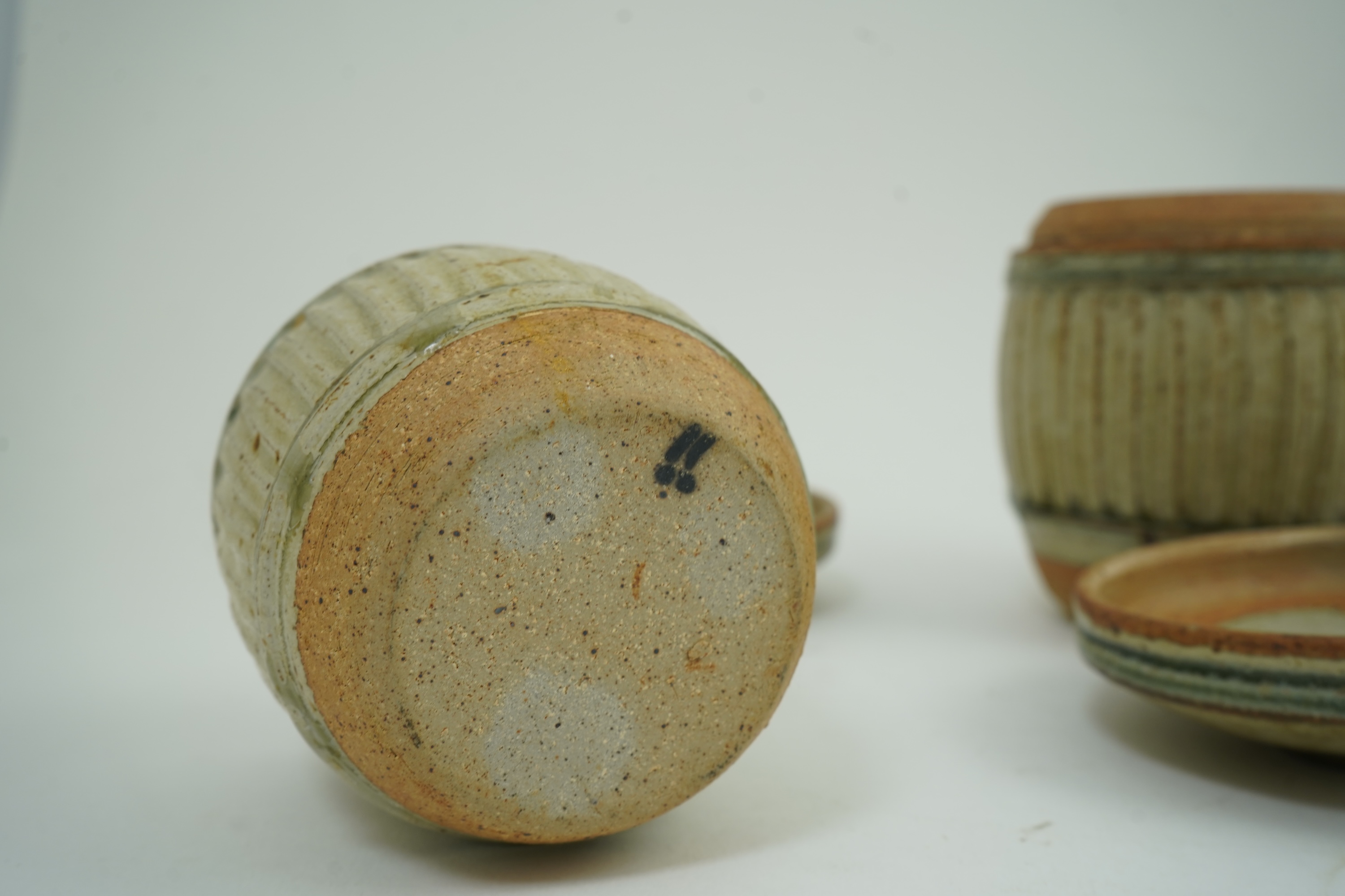 Richard Batterham (1936-2021): A graduated pair of lidded stoneware jars or caddies